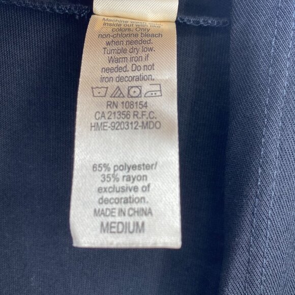 A Walk in the Park Santa Christmas cardigan size medium black Holiday open front - Picture 5 of 8